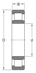 NU 309 ECJ SKF Hengergörgős csapágy - kép 2