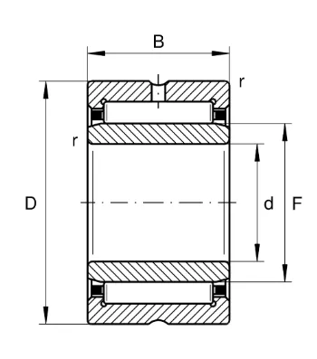 NKIS 45 XL INA Tűgörgős csapágy - kép 2