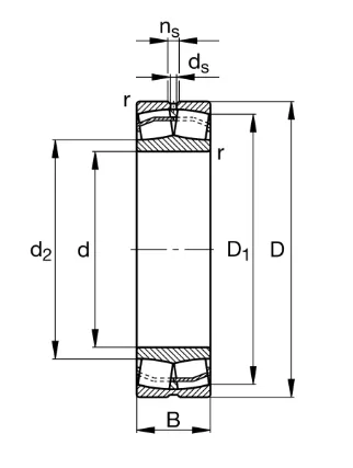22311 E1.XL FAG Beálló görgőscsapágy - kép 2