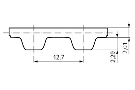 H 600/38MM FOGASSZÍJ - kép 2