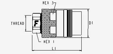 FHV24ET112GAS F FASTER Hidraulika gyorscsatlakozó - kép 2